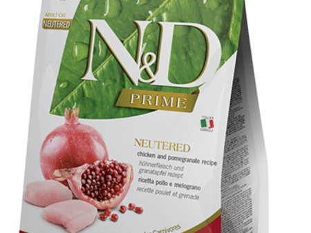 Farmina Prime N&D Natural & Delicious Grain Free Chicken & Pomegranate Neutered Adult Dry Cat Food Discount