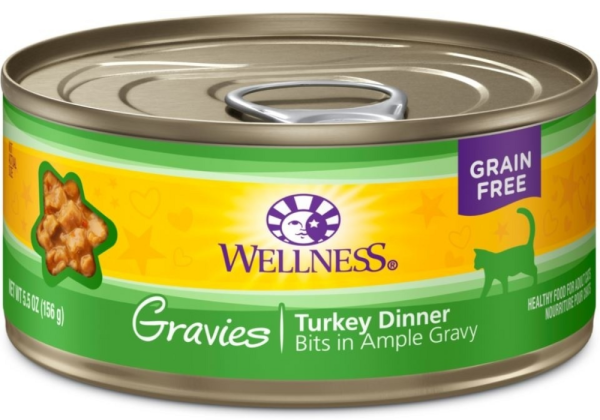 Wellness Natural Grain Free Gravies Turkey Dinner Canned Cat Food For Discount