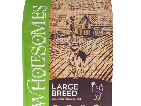 Wholesomes Large Breed Chicken Meal & Rice Recipe Dry Dog Food Supply