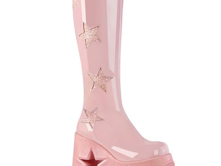 Dynamite-218 Platform Boots - Pink Patent For Cheap