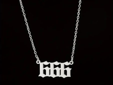 Silver 666 Necklace Online Hot Sale