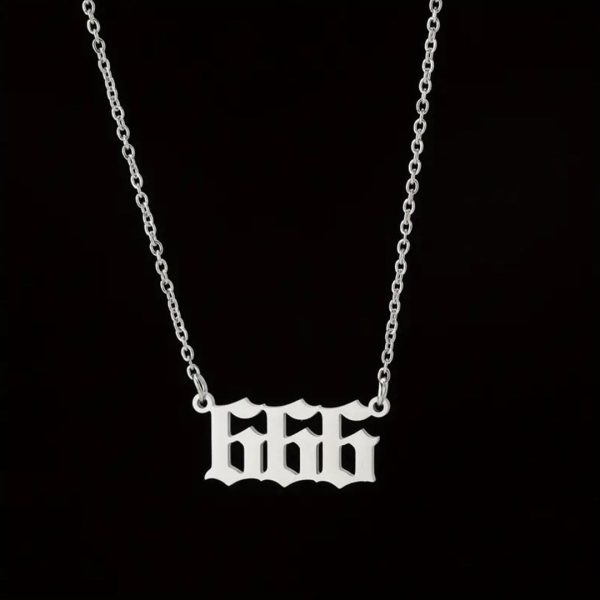 Silver 666 Necklace Online Hot Sale