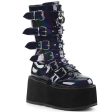 Damned-225 Platform Boots - Black Hologram Online Hot Sale