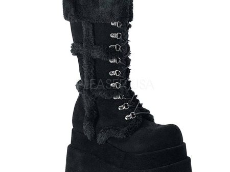 Bear-202 Platform Boots - Black Suede Online now