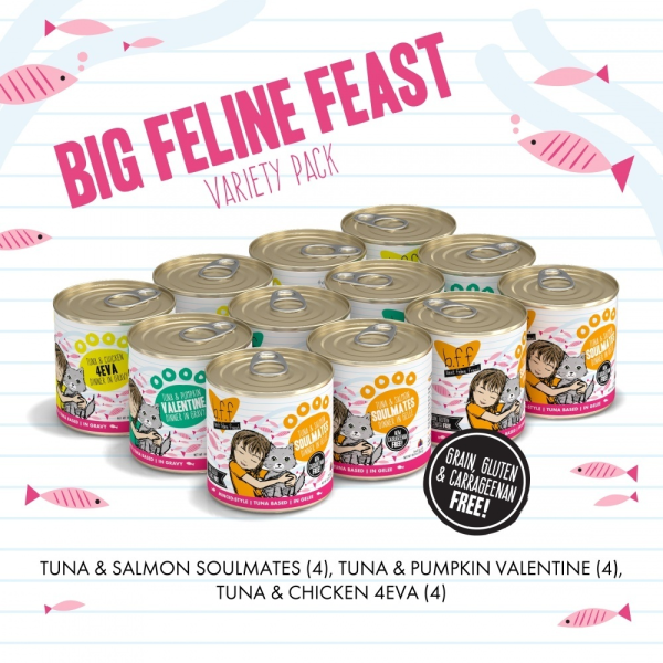 Weruva BFF Grain Free Big Feline Feast Canned Cat Food Variety Pack Fashion