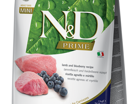 Farmina Prime N&D Natural & Delicious Grain Free Mini Adult Lamb & Blueberry Dry Dog Food Hot on Sale