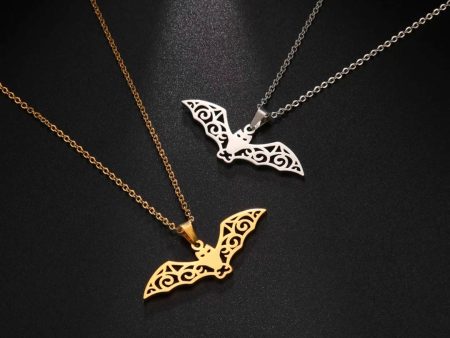 Flying Bat Pendant Necklace Cheap