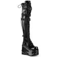 Wave-315 Platform Boots - Black Stretch Patent Online Sale