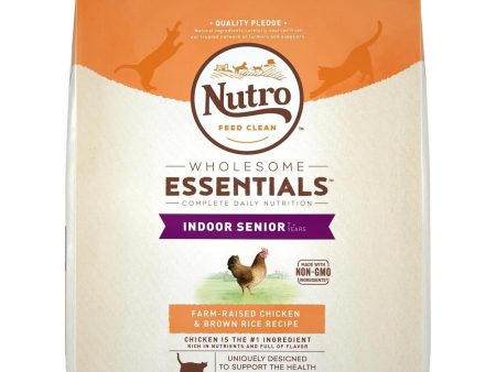 Nutro Wholesome Essentials Indoor Senior Farm Raised Chicken and Brown Rice Dry Cat Food Supply