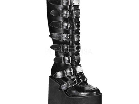 Swing-815 Platform Boots - Matte Black For Sale