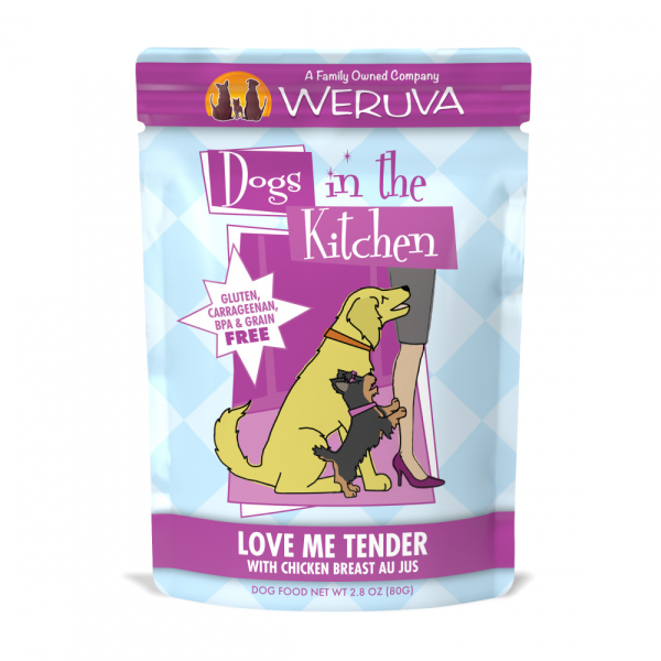 Weruva Dogs in the Kitchen Love Me Tender Grain Free Chicken Dog Food Pouch For Sale