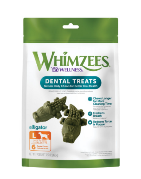 Whimzees Alligator Dental Dog Treats Cheap