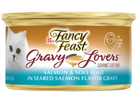 Fancy Feast Gravy Lovers Salmon & Sole Feast In Seared Salmon Flavor Gravy Canned Cat Food Fashion