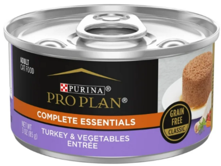 Purina Pro Plan Savor Adult Grain Free Turkey and Vegetable Entree Classic Canned Cat Food Supply