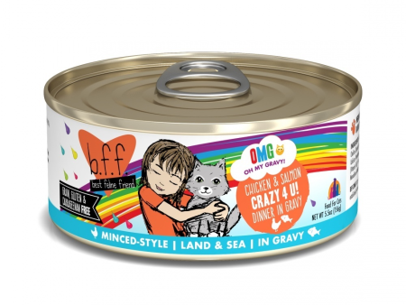 Weruva BFF Oh My Gravy Crazy 4 U Grain Free Chicken & Salmon in Gravy Canned Cat Food Discount