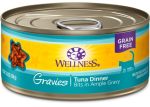 Wellness Natural Grain Free Gravies Tuna Dinner Canned Cat Food Hot on Sale