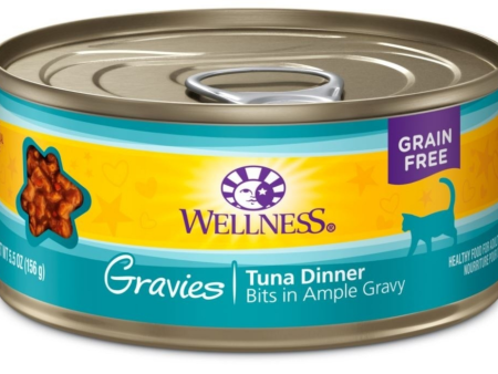 Wellness Natural Grain Free Gravies Tuna Dinner Canned Cat Food Hot on Sale