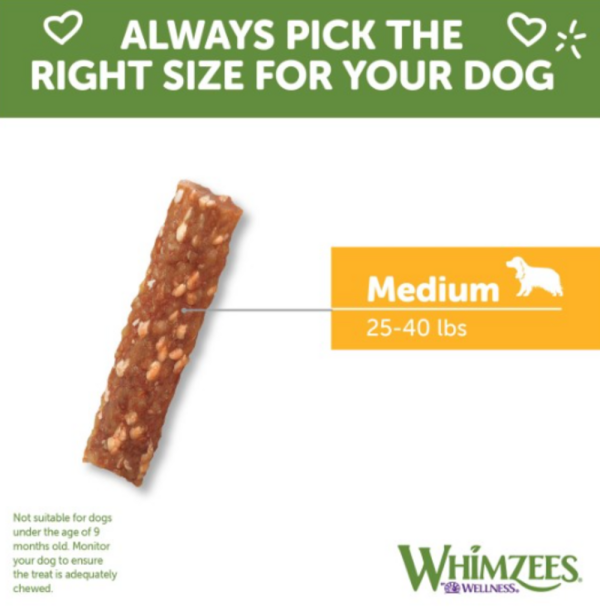 Whimzees Medium Veggie Strip Dental Chew Dog Treats Cheap