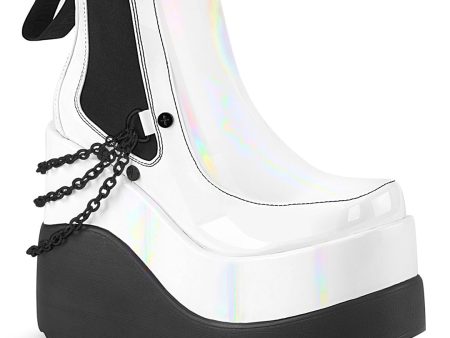 Void-50 Platform Boots - White Patent For Cheap