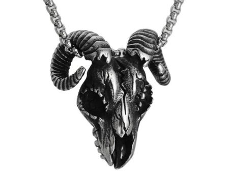 Baphomet Silver Horned Pendant Necklace Cheap