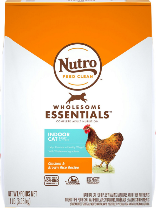 Nutro Wholesome Essentials Indoor Chicken and Brown Rice Recipe Adult  Dry Cat Food Supply