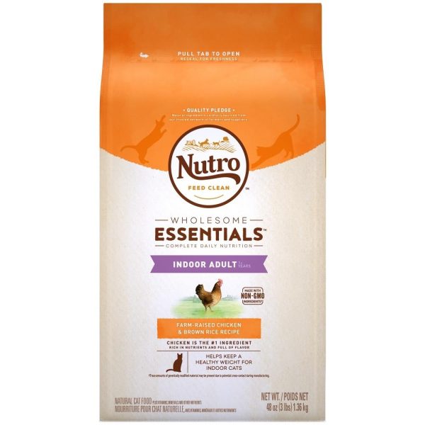 Nutro Wholesome Essentials Indoor Adult Farm Raised Chicken and Brown Rice Dry Cat Food on Sale