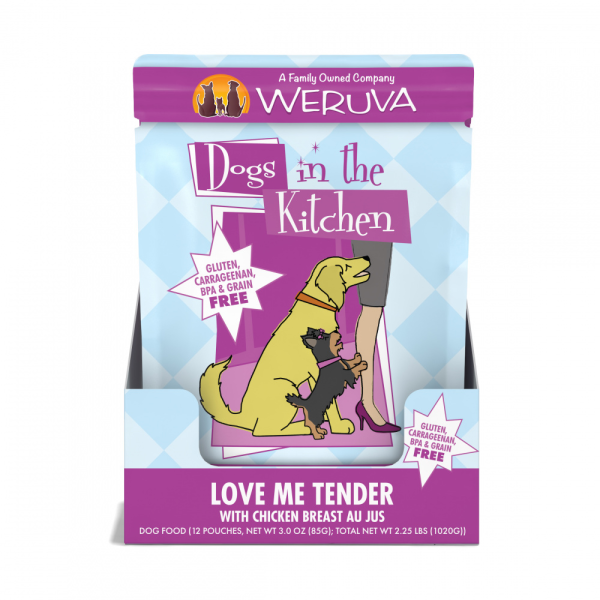 Weruva Dogs in the Kitchen Love Me Tender Grain Free Chicken Dog Food Pouch For Sale