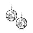 Black Spider Web Earrings Cheap