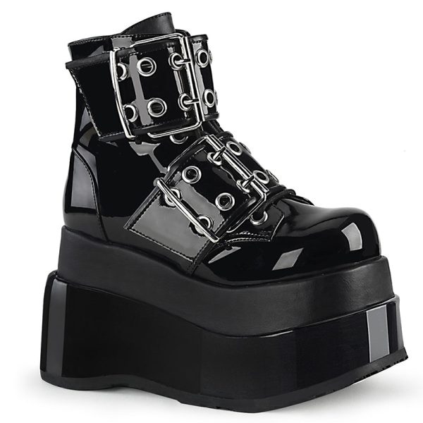 Bear-104 Platform Boots - Shiny Black Online Sale