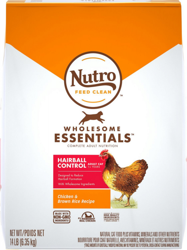 Nutro Wholesome Essentials Hairball Control Adult Chicken and Brown Rice Dry Cat Food Online Sale