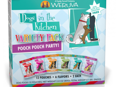 Weruva Dogs in the Kitchen Grain Free Pooch Pouch Party! Variety Pack Wet Dog Food Pouches Sale