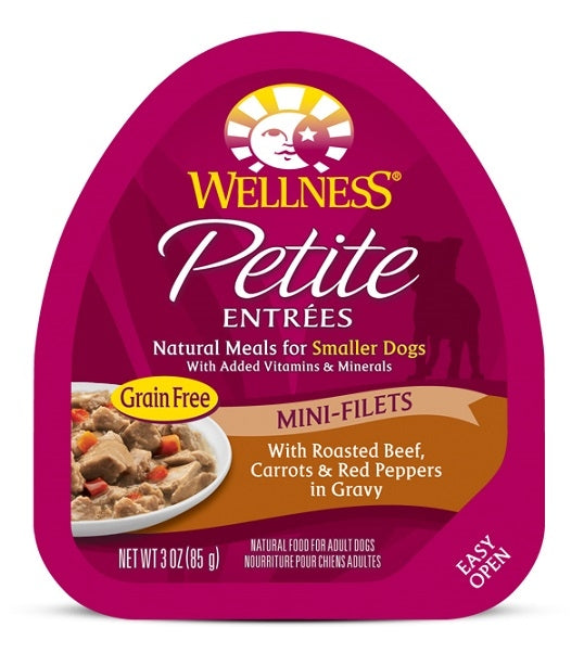 Wellness Petite Entrees Mini-Filets Grain Free Natural Roasted Beef Recipe Wet Dog Food For Sale