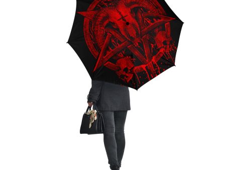 Brutal Baphomet Umbrella - Red Online now