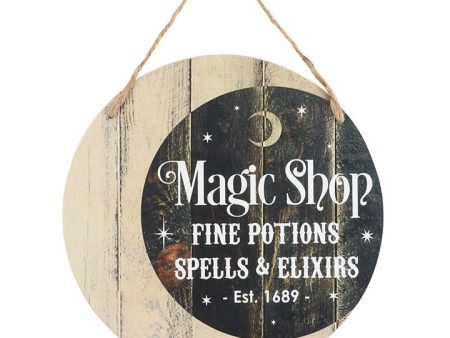 Magic Shop Round Hanging Sign For Discount