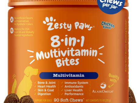 Zesty Paws 8-in 1 Multifunctional Bites Chicken 90ct Fashion