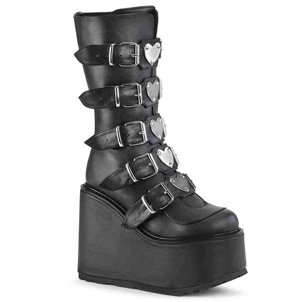 Swing-230 Platform Boots - Matte Black Sale