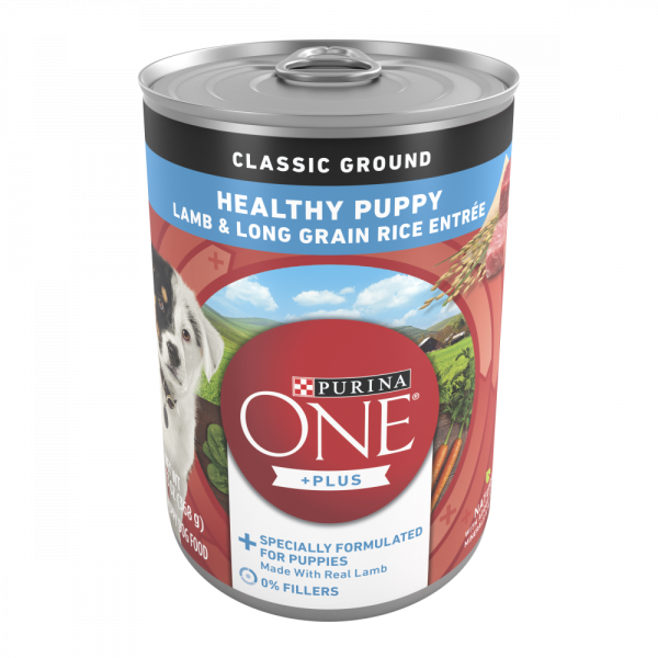 Purina ONE SmartBlend Classic Healthy Puppy Ground Lamb & Long Grain Rice Canned Dog Food Online Sale