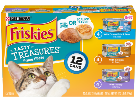 Friskies Tasty Treasures Variety Pack Canned Cat Food Online now