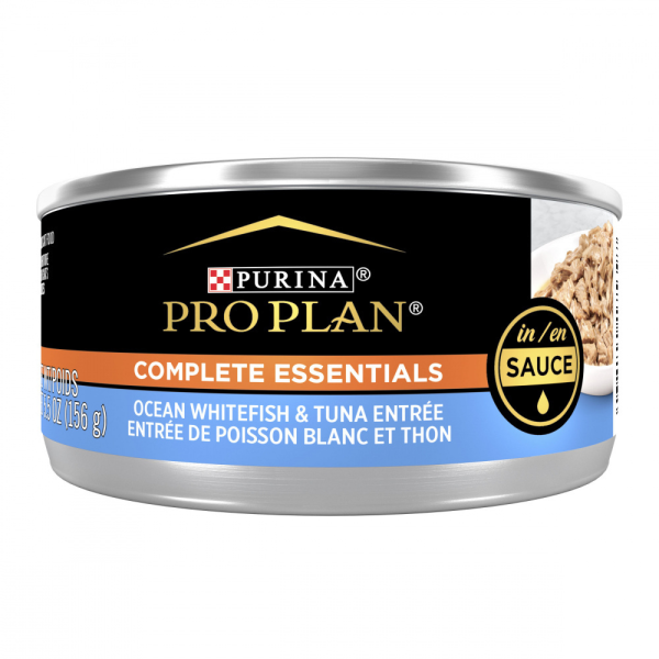 Purina Pro Plan Ocean Whitefish & Tuna Entree in Sauce Canned Cat Food Sale