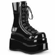 Bear-265 Platform Boots - Shiny Black For Discount