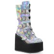 Swing-230 Platform Boots - Silver Hologram Supply