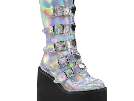 Swing-230 Platform Boots - Silver Hologram Supply