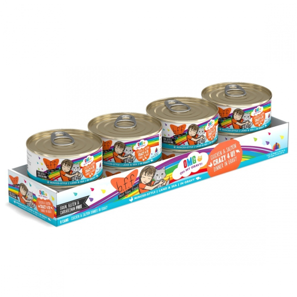 Weruva BFF Oh My Gravy Crazy 4 U Grain Free Chicken & Salmon in Gravy Canned Cat Food Discount