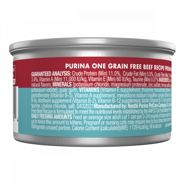 Purina ONE Grain Free Premium Pate Beef Canned Cat Food Cheap