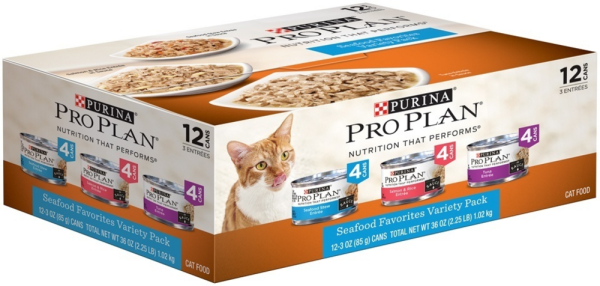 Purina Pro Plan Savor Seafood Entrees Variety Pack Adult Canned Cat Food Cheap