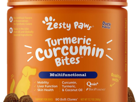 Zesty Paws Turmeric Curcumin Bites Joint & Immune Health Duck Soft Chews for Dogs Online