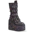 Swing-230G Platform Boots - Black Glitter Hot on Sale