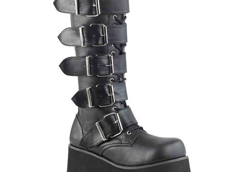 Trashville-518 Platform Boots - Matte Black Cheap