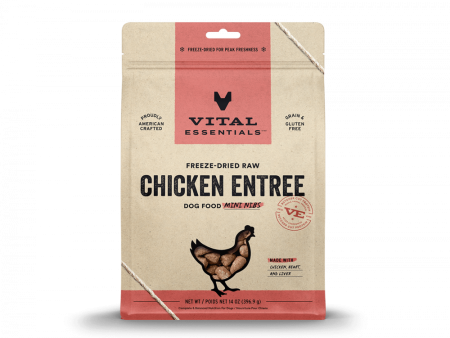 Vital Essentials Freeze Dried Grain Free Chicken Mini Nibs Entree for Dogs Food For Cheap