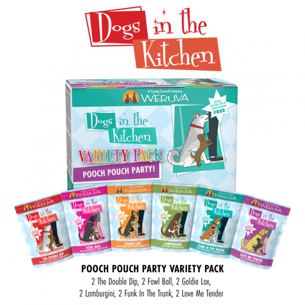 Weruva Dogs in the Kitchen Grain Free Pooch Pouch Party! Variety Pack Wet Dog Food Pouches Sale